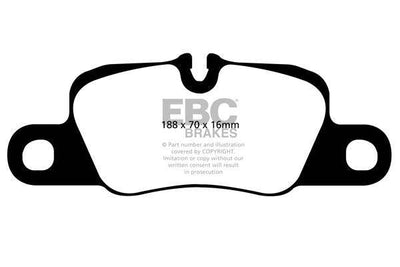 EBC Porsche 991 Redstuff Sport Rear Brake Pads - Brembo Caliper (Inc. 911 Carrera S, 911 Carrera GTS, 911 Carrera 4S & 911 Carrera 4 GTS)