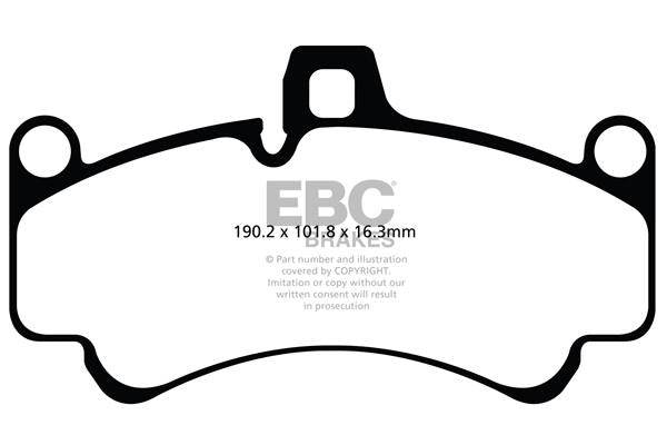 EBC Porsche 996 997 Redstuff Sport Front Brake Pads - Brembo Caliper (Inc. 911 Turbo, 911 Turbo S, 911 GT2 & 911 GT3)