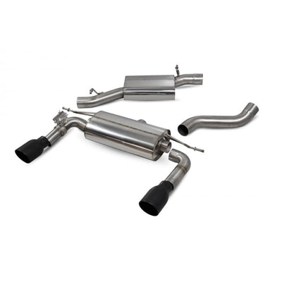 Scorpion Audi TT MK3 2.0 TFSi Quattro (14-18) Resonated cat-back system with electronic valves – Daytona Black Ceramic Tips – SAU085C