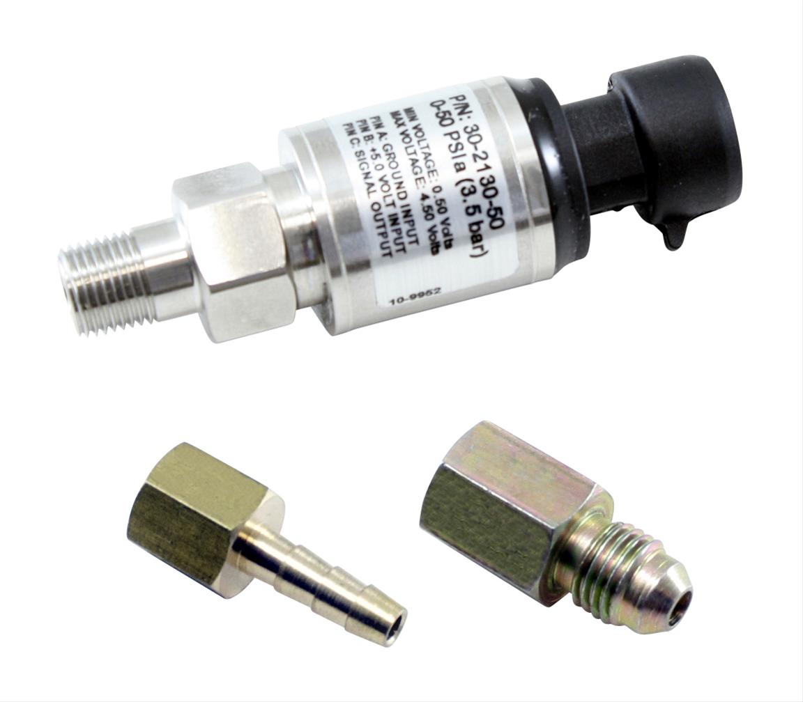 AEM 50 PSIa Or 3 5 Bar Stainless Sensor Kit Stainless Steel Sensor Body 1/8" NPT