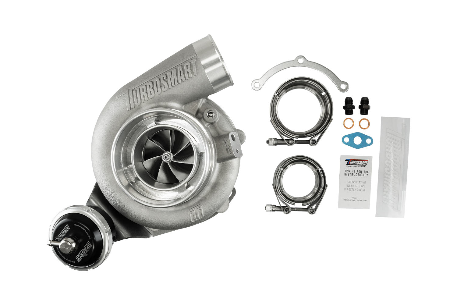 Turbosmart TS-2 Turbocharger Water Cooled 6262 V-Band 0.82AR Internally Wastegated