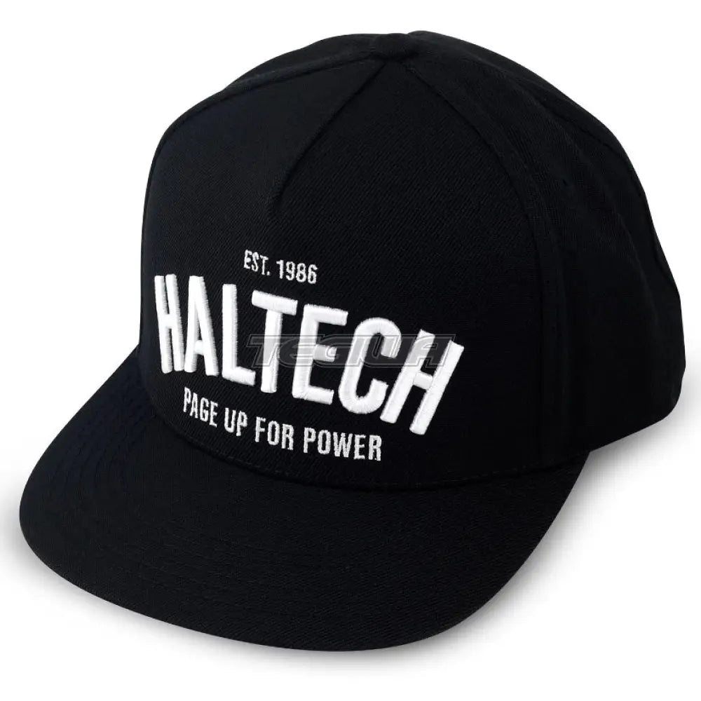 Haltech Snapback Black with White Text