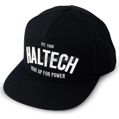 Haltech Snapback Black with White Text