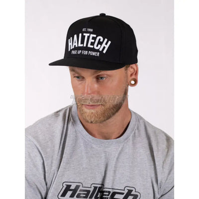 Haltech Snapback Black with White Text