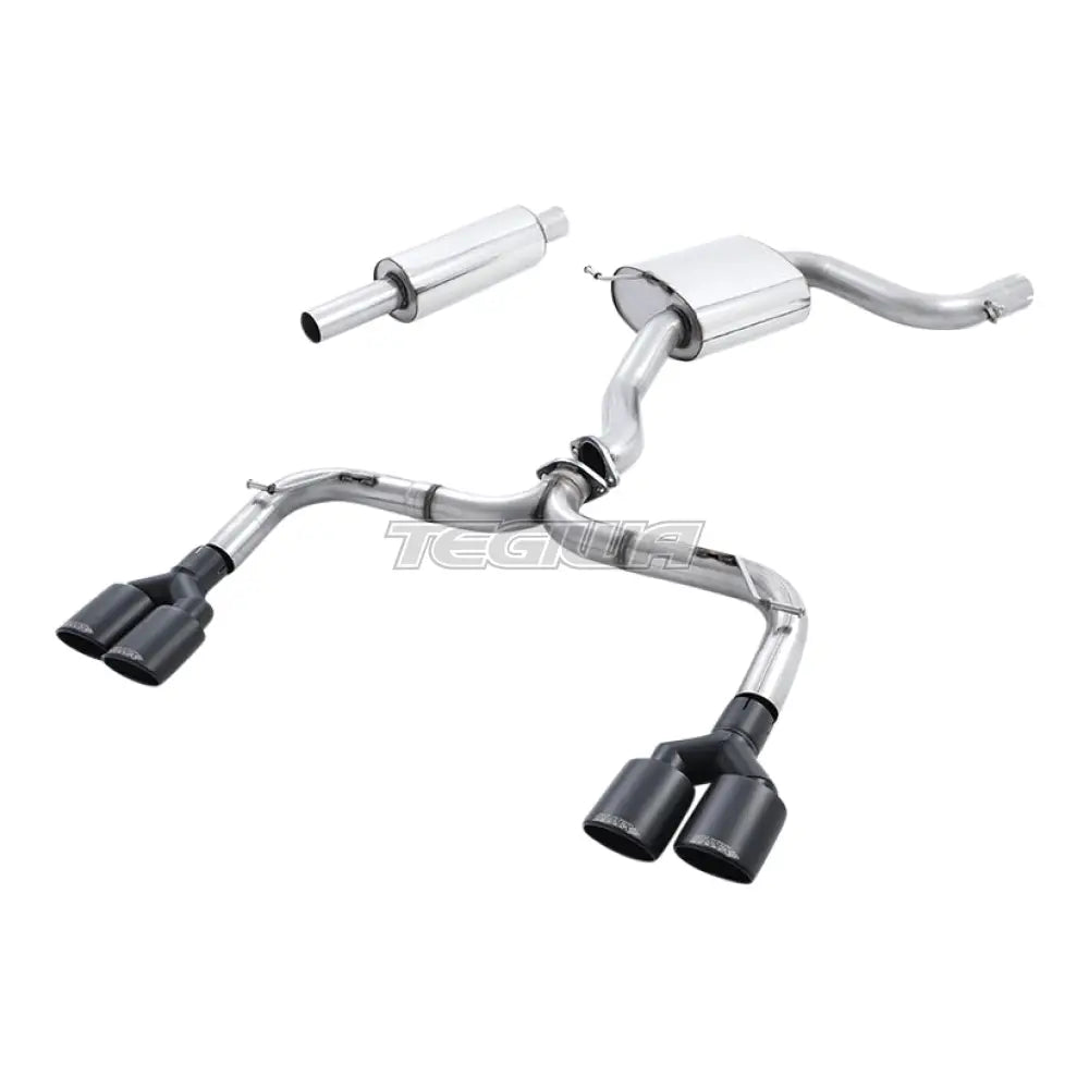Milltek Volkswagen Golf MK7 GTi (including GTi Performance Pack Clubsport & Clubsport S models) 2013-2016 Cat-back Exhaust - Non-Resonated Golf R MK7 Style Black Oval Tips