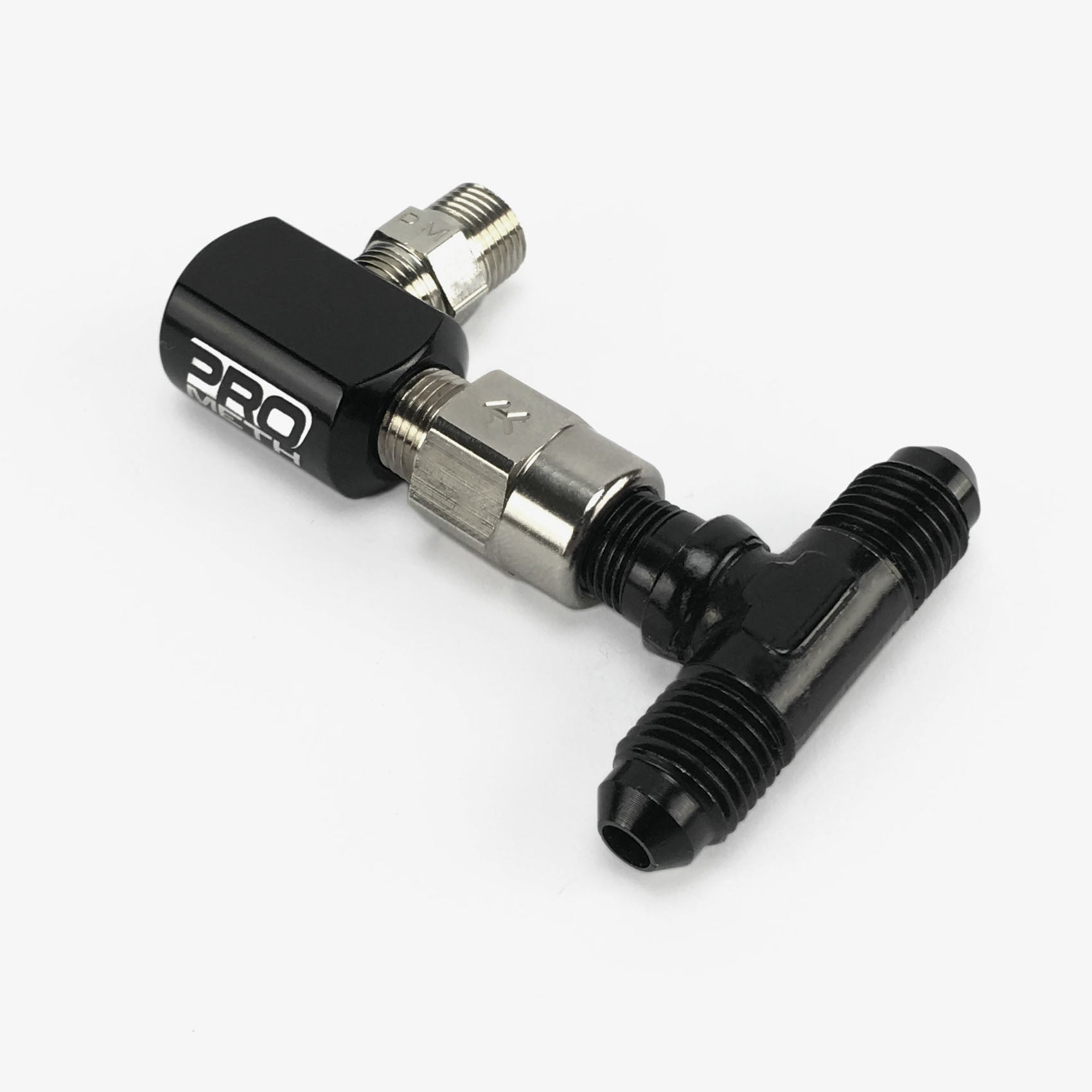 NPT Elbow Nozzle Holder With Check Valve & 4AN Tee Fitting