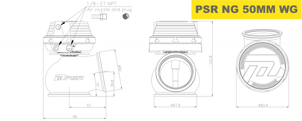 Pulsar 50mm New Gen Wastegate
