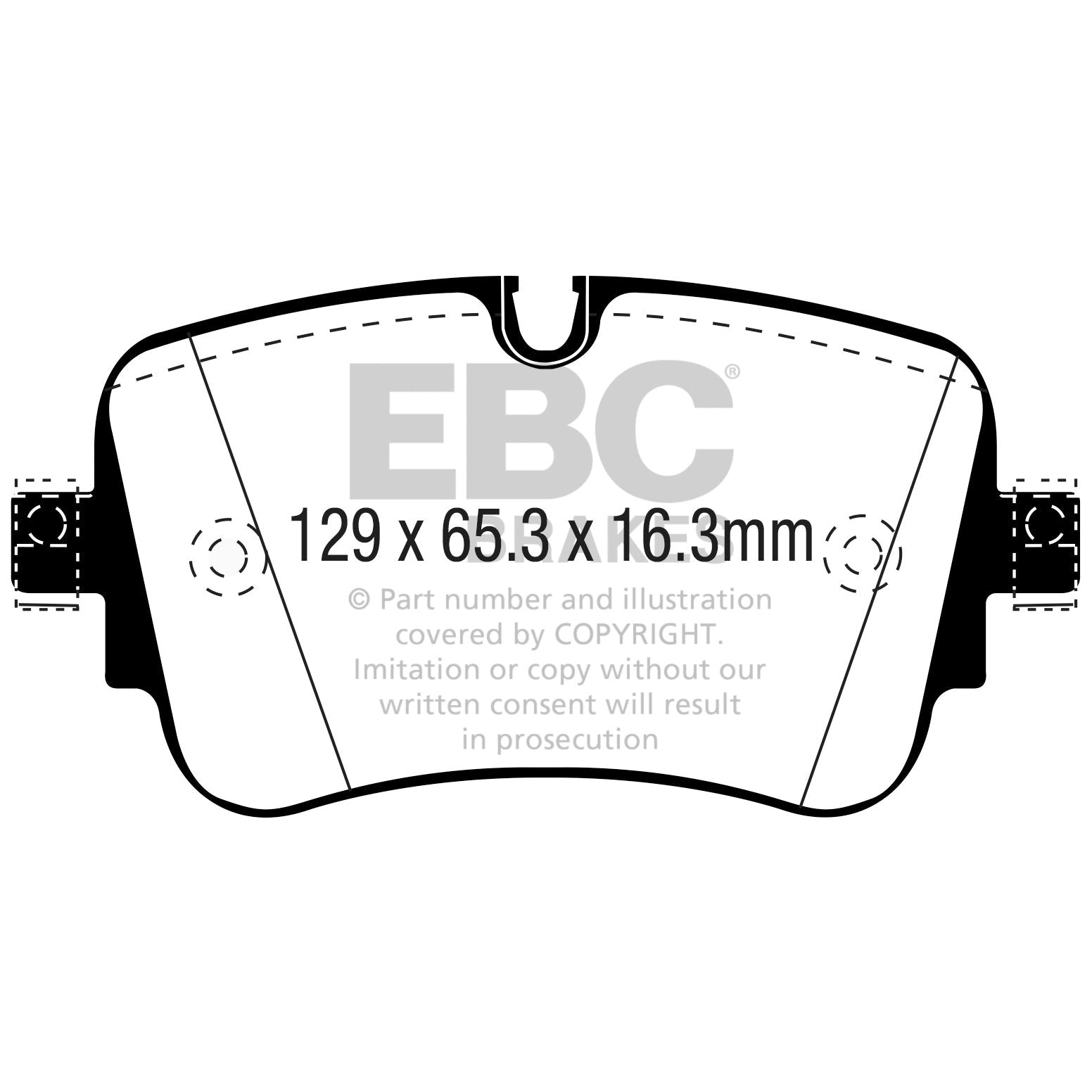 EBC Audi 4M Yellowstuff Street and Track Rear Brake Pads - TRW Caliper (Q7, Q8 & SQ7)
