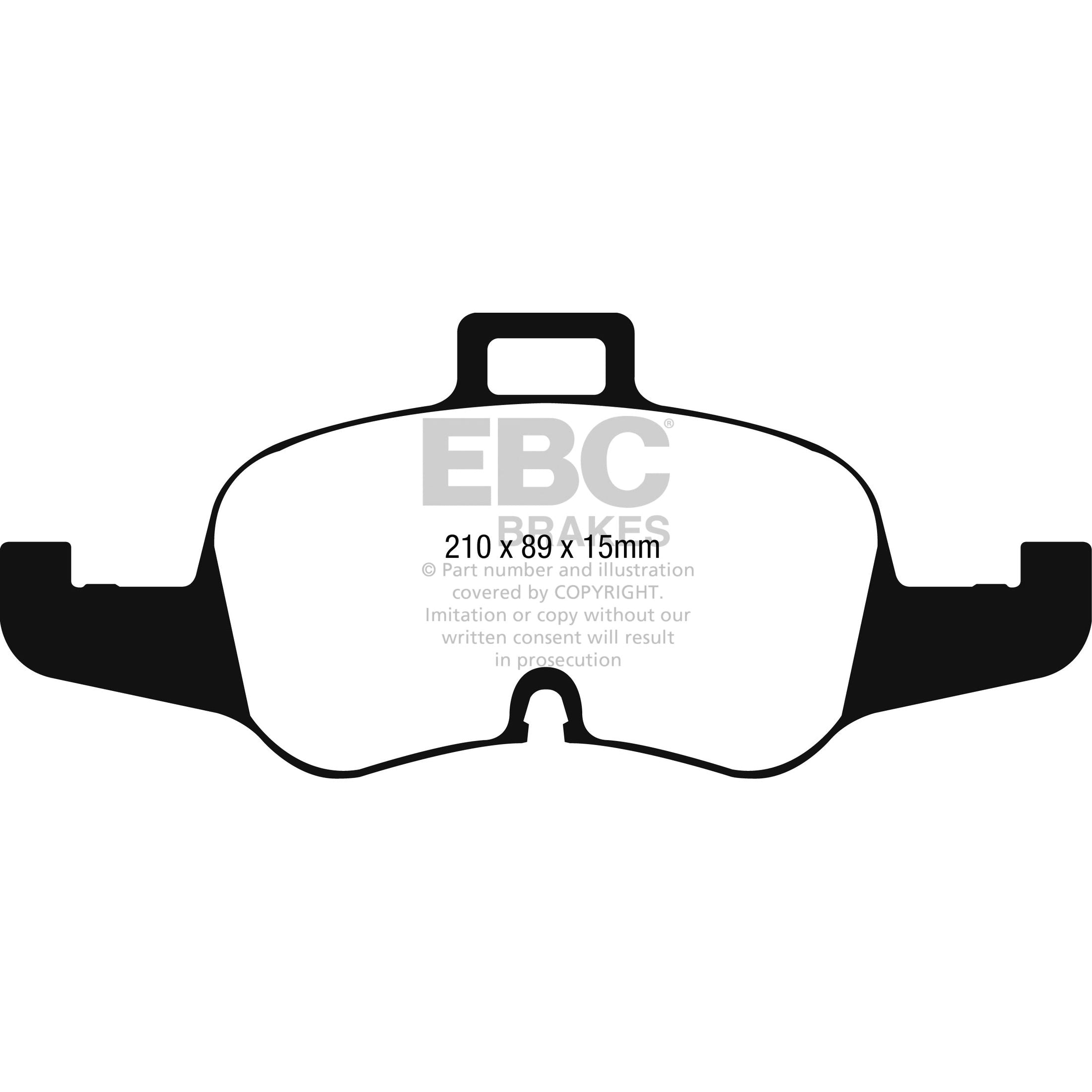 EBC Audi 8S TTS Yellowstuff Street and Track Front Brake Pads - ATE Caliper