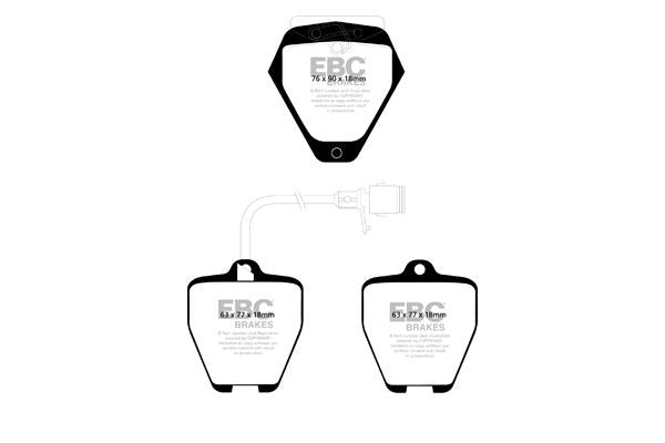 EBC Audi B5 C4 D2 Redstuff Sport Front Brake Pads - TWR Caliper (A8, S4, S6 & S8)