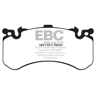 EBC Audi D4 C7 Orangestuff Race Front Brake Pads - Brembo Caliper (A8, S6, S7 & RS7)