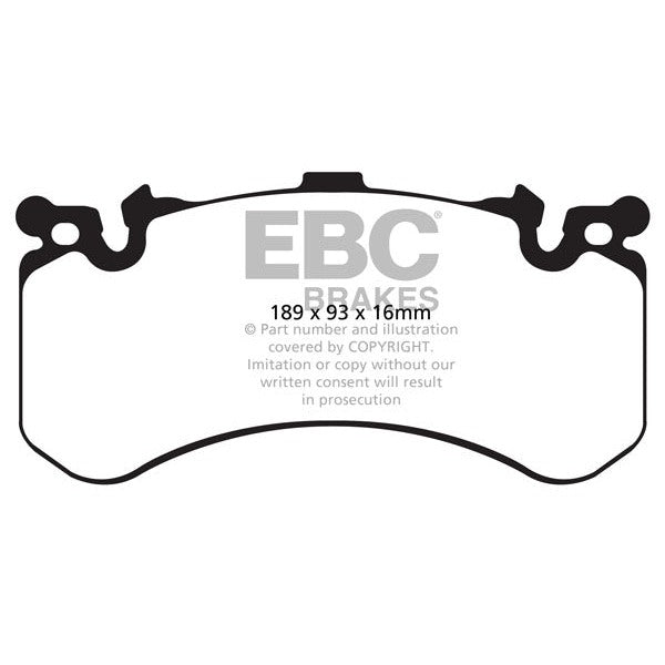 EBC Audi D4 C7 Yellowstuff Street and Track Front Brake Pads - Brembo Caliper (A8, S6, S7 & RS7)