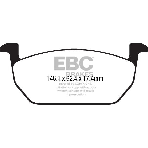EBC Audi Seat Skoda Volkswagen Yellowstuff Street and Track Front Brake Pads - ATE Caliper (Inc. 8X A1, 5F Leon, 5E octavia & MK7 Golf)