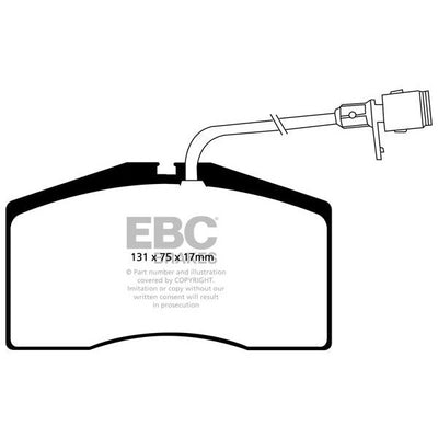 EBC Audi Volkswagen Redstuff Sport Front Brake Pads - Brembo Caliper (D2 S8 & Phaeton)