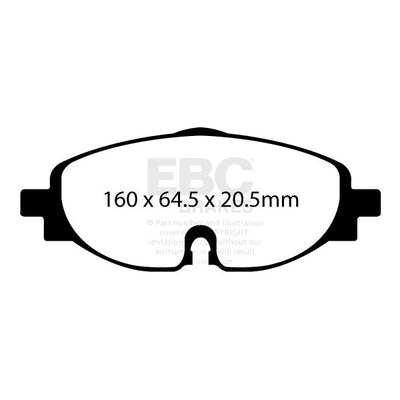 EBC Audi Volkswagen Yellowstuff Street and Track Front Brake Pads - TRW Caliper (Inc. 8X A1, 8V A3, MK7 Golf & T-Roc)