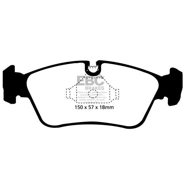 EBC BMW E46 E58 Yellowstuff Street and Track Front Brake Pads - ATE Caliper (Inc. 316i, 318d, Z3 & Z4)