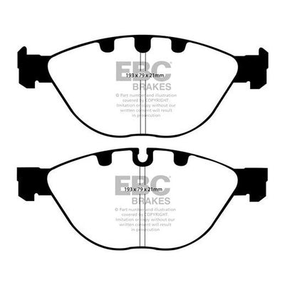 EBC BMW E60 E63 E65 Bluestuff NDX Trackday Front Brake Pads - ATE Caliper (Inc. 535i, 635i, 745i & 760i)