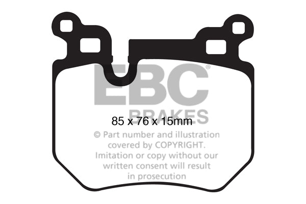 EBC BMW E82 Yellowstuff Street/Track Rear Brake discs & pads (135i)