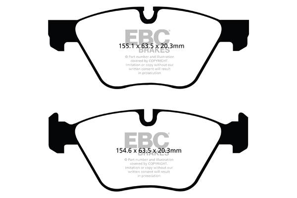 EBC BMW E84 E89 E90 E91 Orangestuff Race Front Brake Pads - ATE Caliper (Inc. 316i, 318i, X1 25i & Z4 30i)