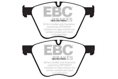 EBC BMW F01 F15 F16 E70 Yellowstuff Street and Track Front Brake Pads - ATE Caliper (Inc. 550i GT, 730i, X5 50i & ALPINA)