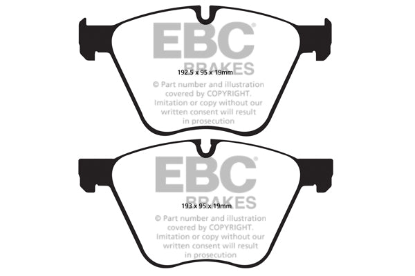 EBC BMW F01 F15 F16 E70 Yellowstuff Street and Track Front Brake Pads - ATE Caliper (Inc. 550i GT, 730i, X5 50i & ALPINA)