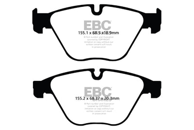 EBC BMW F10 F11 Yellowstuff Street and Track Front Brake Pads - ATE Caliper (Inc. 520i, 525i, 528i & 530i)