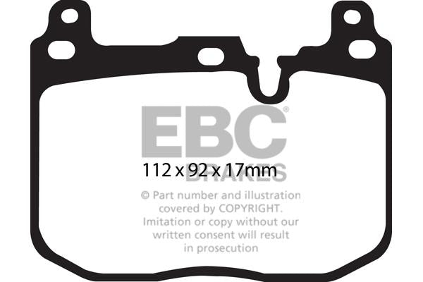 EBC BMW F20 F30 F32 Orangestuff Race Front Brake Pads - Brembo Caliper (Inc. M135i, M235i, 335i & 435i)
