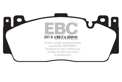 EBC BMW F87 F06 F10 F12 Yellowstuff Street and Track Front Brake Pads - Brembo Caliper (M2, M5 & M6)