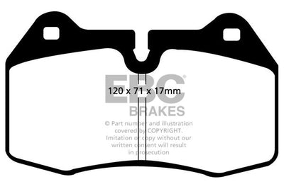 EBC BMW Lamborghini Maserati Nissan Orangestuff Race Front Brake Pads - Brembo Caliper (Inc. E38 725i, Diablo, AM336 Ghibli & R32 Skyline GTR)