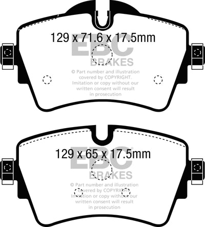 EBC BMW MINI Yellowstuff Street and Track Front Brake Pads - TRW Caliper (Inc. F45 218i, F46 216i, F55 Mini Cooper S & F54 Clubman)