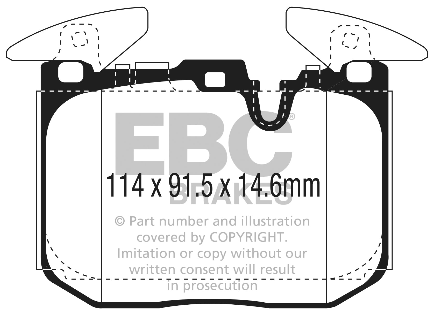 EBC BMW i8 Yellowstuff Street and Track Front Brake Pads - Brembo Calliper