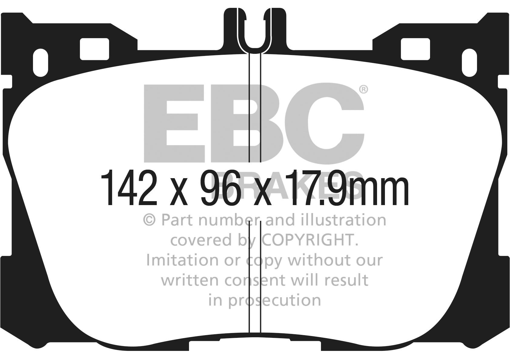 EBC Mercedes-Benz W/S/A205 C257 W/S213 X253 Yellowstuff Street and Track Front Brake Pads - Brembo Calliper (Inc. C43 AMG, CLS450, E43 AMG & GLC43 AMG)
