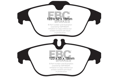 EBC Mercedes-Benz W/S/C204 A/C207 Yellowstuff Street and Track Rear Brake Pads (Inc. C350, C300, E350 & E300)