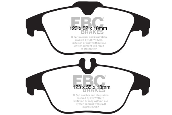 EBC Mercedes-Benz W/S/C204 A/C207 Yellowstuff Street and Track Rear Brake Pads (Inc. C350, C300, E350 & E300)