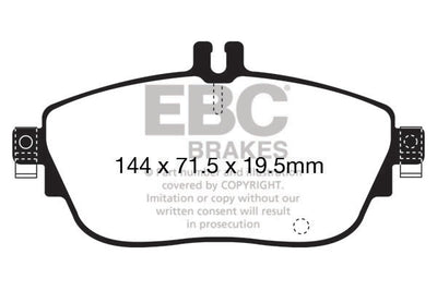 EBC Mercedes-Benz W176 W246 C/X117 X156 Yellowstuff Street and Track Front Brake Pads - TRW Caliper (Inc. A250, B250, CLA250 & GLA250)