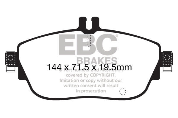 EBC Mercedes-Benz W176 W246 C/X117 X156 Yellowstuff Street and Track Front Brake Pads - TRW Caliper (Inc. A250, B250, CLA250 & GLA250)