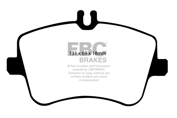 EBC Mercedes-Benz W203 CL203 C209 R171 Yellowstuff Street and Track Front Brake Pads - TRW Caliper (Inc. C180, CLC160, CLK240 & SLK280)