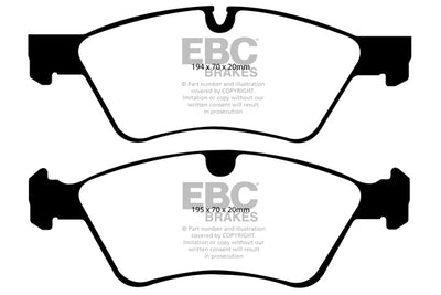 EBC Mercedes-Benz W211 W463 X164 W164 Yellowstuff Street and Track Front Brake Pads - ATE Caliper (Inc. E500, G55 AMG, GL450 & ML500)