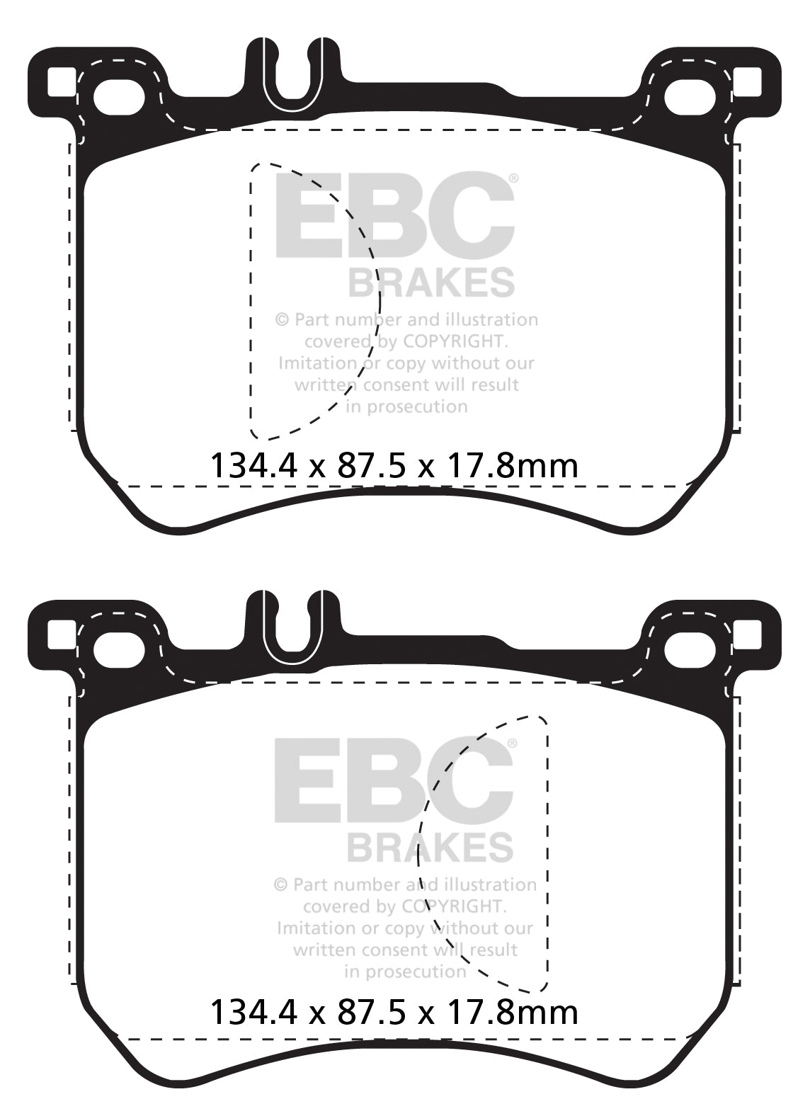 EBC Mercedes-Benz W222 R231 Yellowstuff Street and Track Front Brake Pads - Brembo Caliper (Inc. S350d, S400, SL400 & SL500)