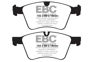 EBC Mercedes-Benz X/W164 W251 Yellowstuff Street and Track Front Brake Pads - ATE Caliper (Inc. GL450, GL500, ML500 & R500)