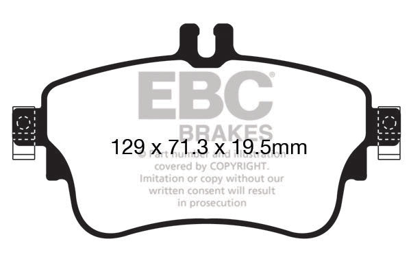 EBC Mercedes W176 W246 Yellowstuff Street and Track Front Brake Pads - TRW Caliper (Inc. A180, A160, B180 & 180d)