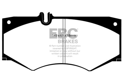 EBC Mercedes W463 Yellowstuff Street and Track Front Brake Pads - Perrot Calliper (Inc. G500, G270d, G350d & G400d)