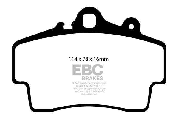 EBC Porsche 986 987 Orangestuff Race Front Brake Pads - Brembo Caliper (Boxster & Cayman)