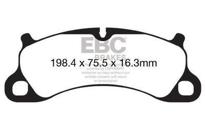 EBC Porsche 991 991/2 Bluestuff NDX Trackday Front Brake Pads - Brembo Caliper (Inc. 911 Carrera S, 911 Carrera 4S, 911 Carrera GTS & 911 Carrera GTS Targa)