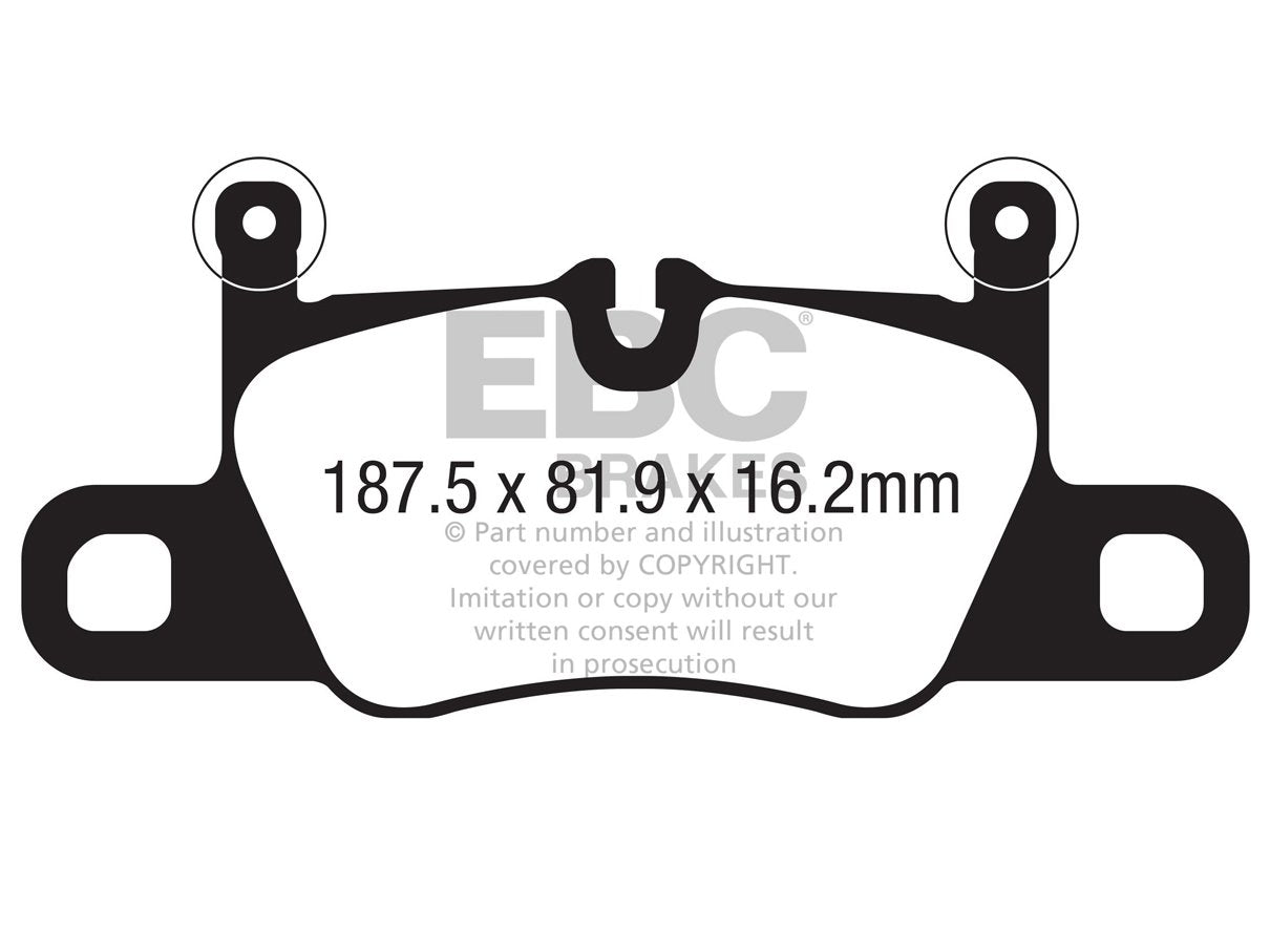 EBC Porsche 991 992 E3 Bluestuff NDX Trackday Brake Pads - Brembo Caliper (Inc. 911 Carrera 4 GTS, 911 Carrera 4, Carrera 4S & Cayenne)
