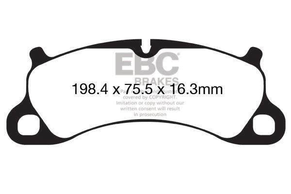 EBC Porsche 991 Yellowstuff Street and Track Front Brake Pads - Brembo Caliper (Inc. 911 Carrera S, 911 Carrera 4S, 911 Carrera GTS & 911 Carrera 4 GTS)
