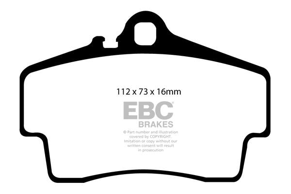 EBC Porsche 996 997 986 987 Bluestuff NDX Trackday Rear Brake Pads - Brembo Caliper (Inc. 911 Carrera, 911 Carrera 4, Boxster S & Cayman S)