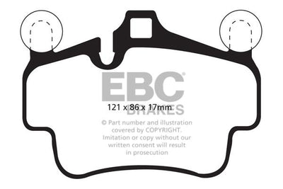 EBC Porsche 997 Orangestuff Race Rear Brake Pads - Brembo Caliper (Inc. 911 Carrera 4, 911 Carrera GTS, 911 Carrera 4 GT3 & 911 Carrera S)