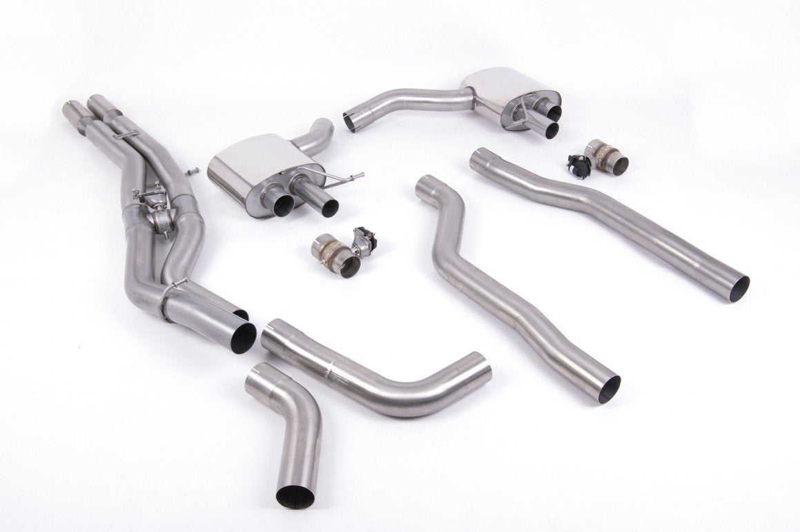 Milltek Particulate Filter Back Exhauast System Polished Tips - RS6/7 C8
