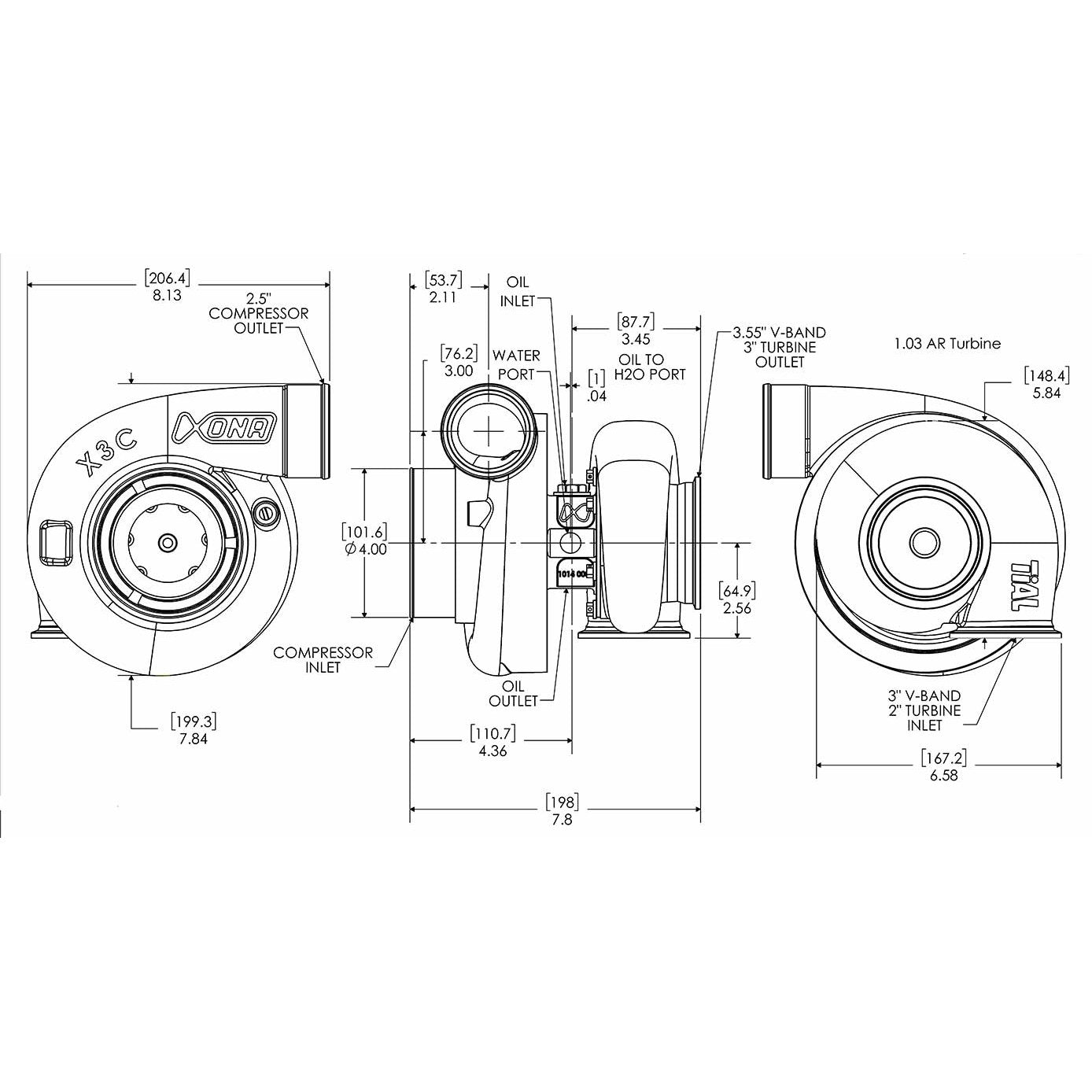 Xona Rotor X3C XR7164S | 370-720 bhp | Performance Turbo
